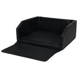 Transporteur de voiture pour le chien - lit de coffre avec matelas 100x70cm et ceinture de sécurité